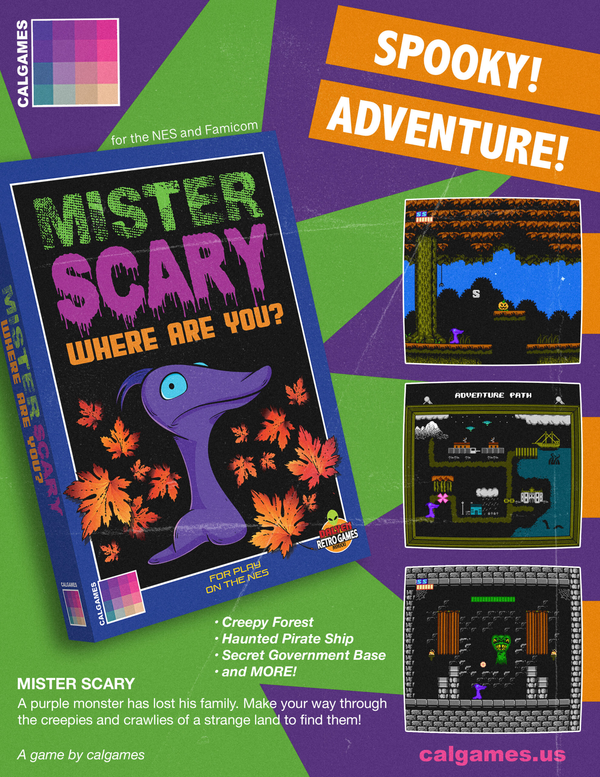 Mister Scary NES - calgames Vintage Ad