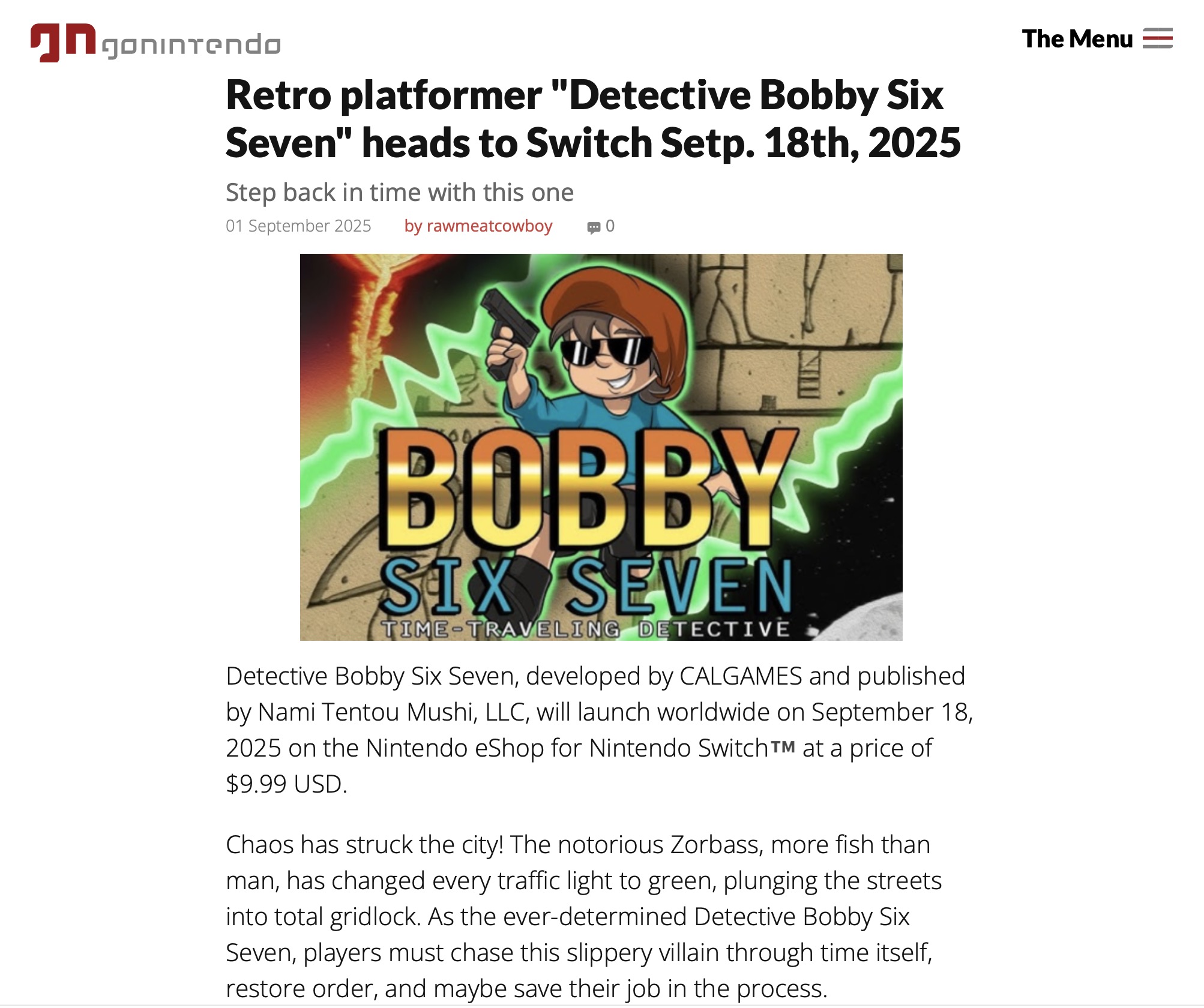 Bobby Six Seven Switch release - GoNintendo calgames