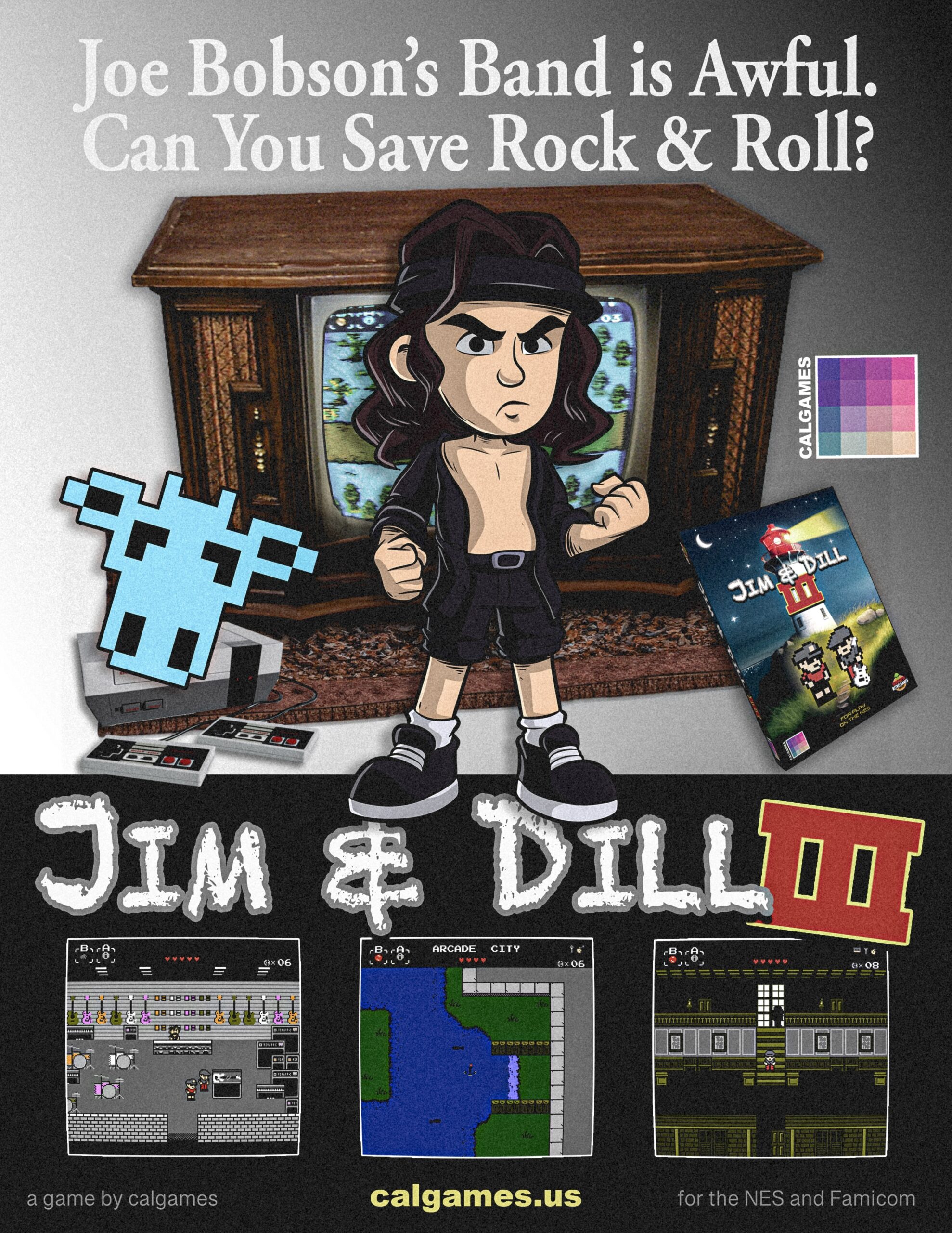 Jim & Dill 3 Bobson NES Ad calgames