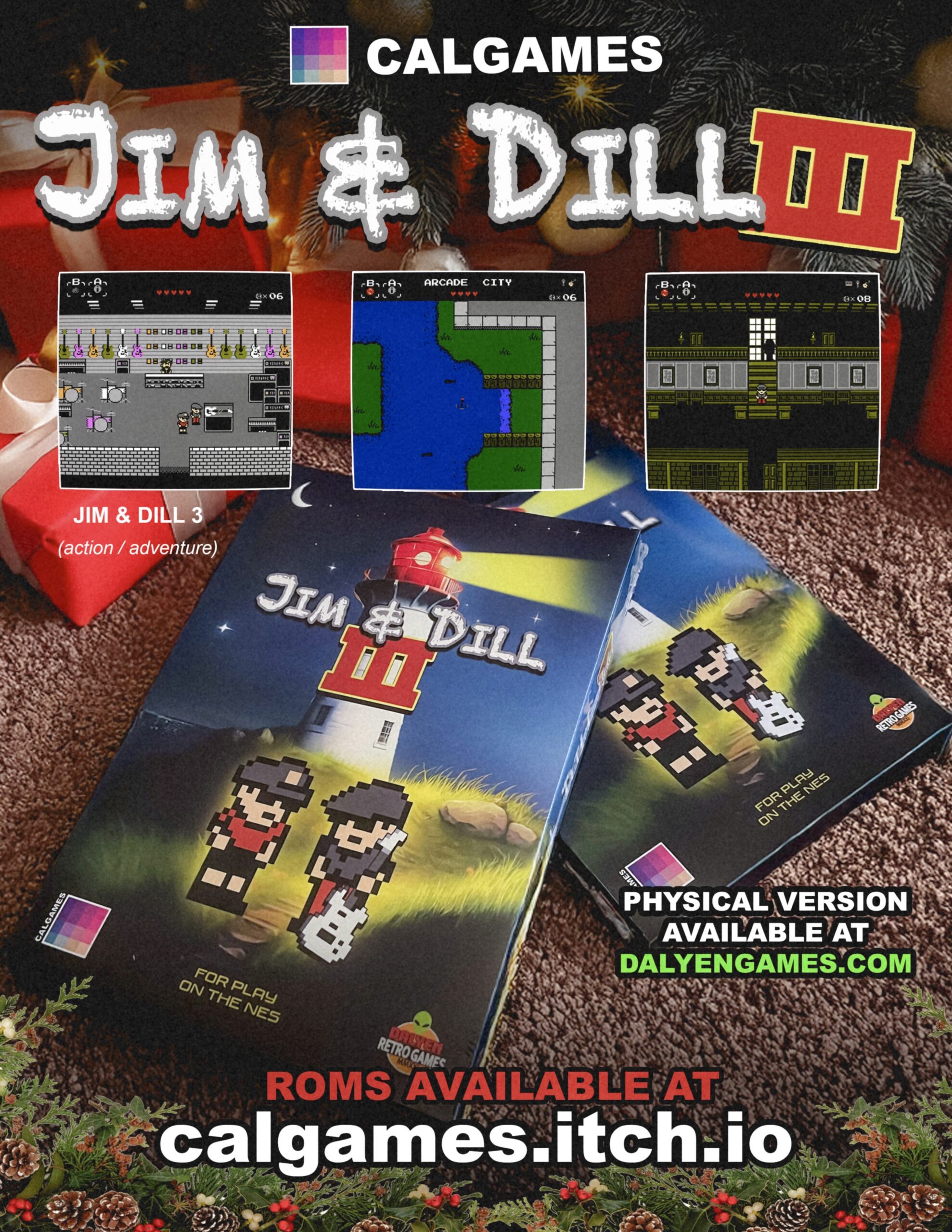 Jim & Dill 3 Holiday Christmas Ad calgames
