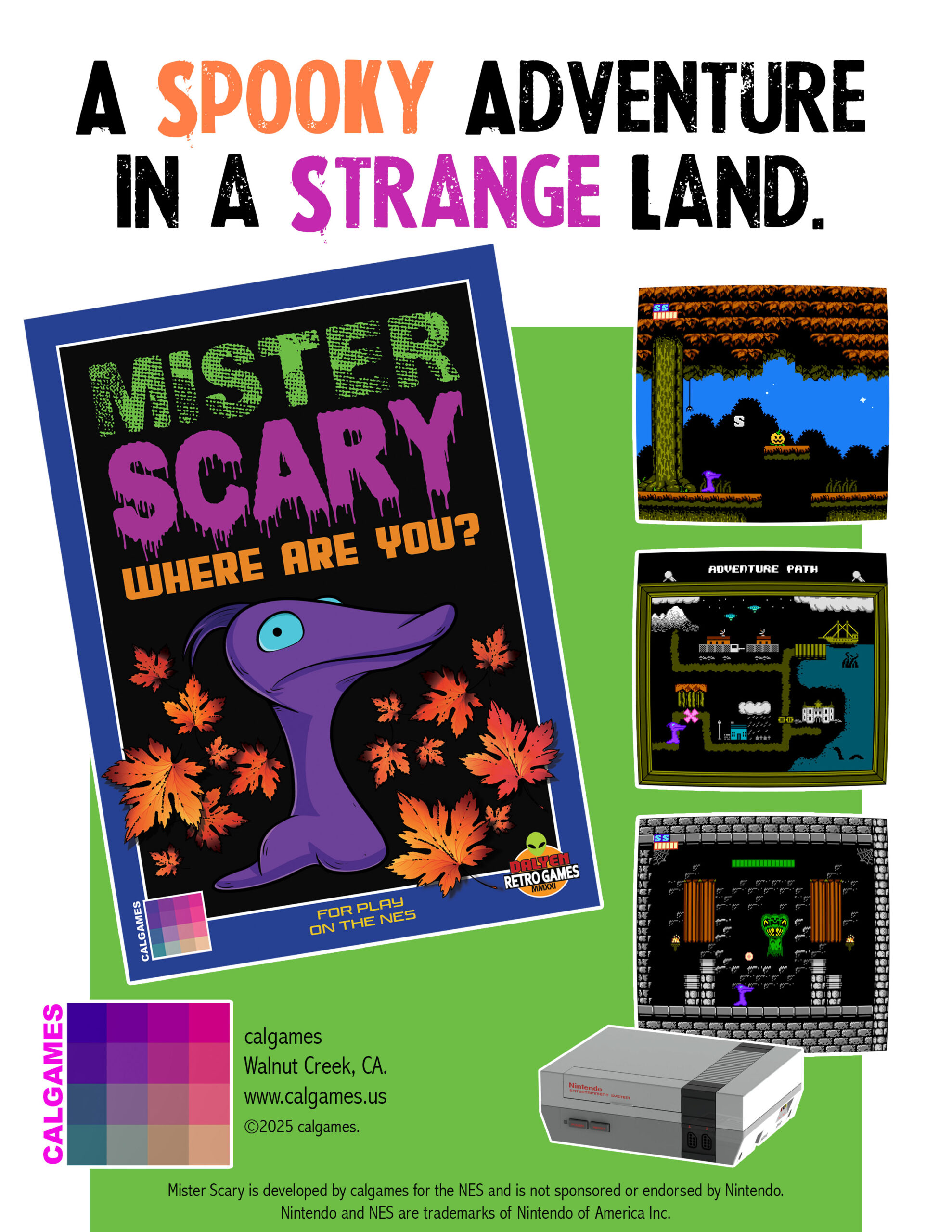 Mister Scary 2025 NES Ad calgames