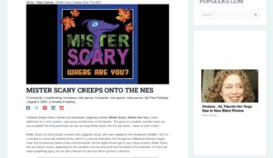 Mister Scary NES game feature Popgeeks | calgames
