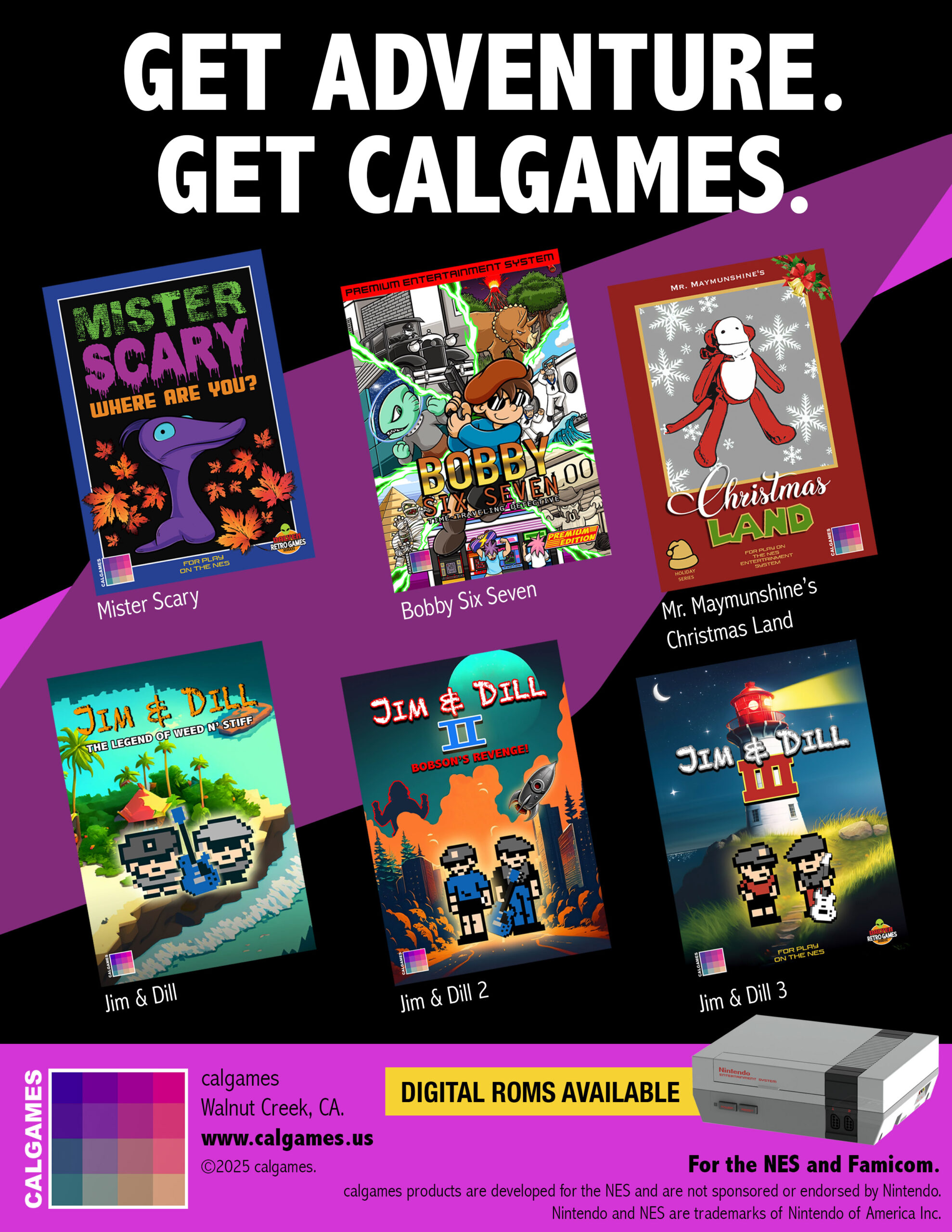 calgames 2025 NES Ad library nintendo