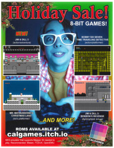 calgames xmas ad 2024 vintage