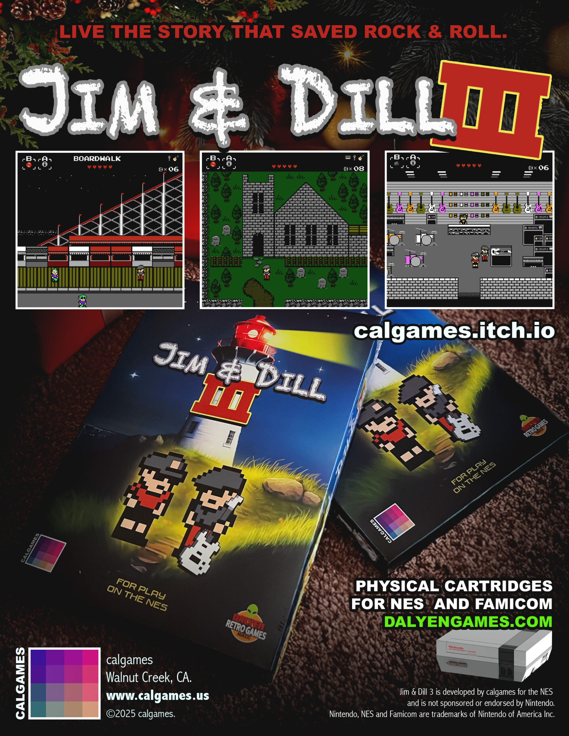 Jim & Dill3 Christmas Ad NES calgames