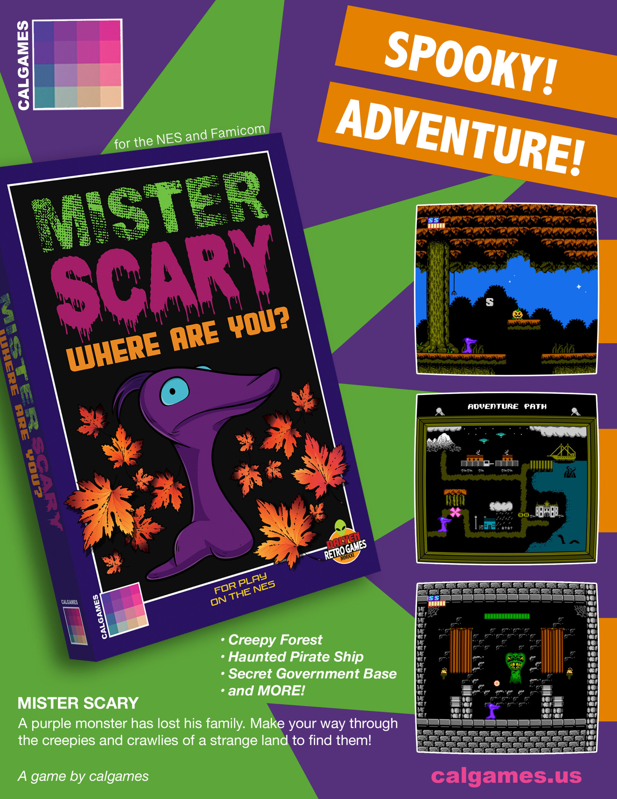 Mister Scary 2025 NES Ad calgames