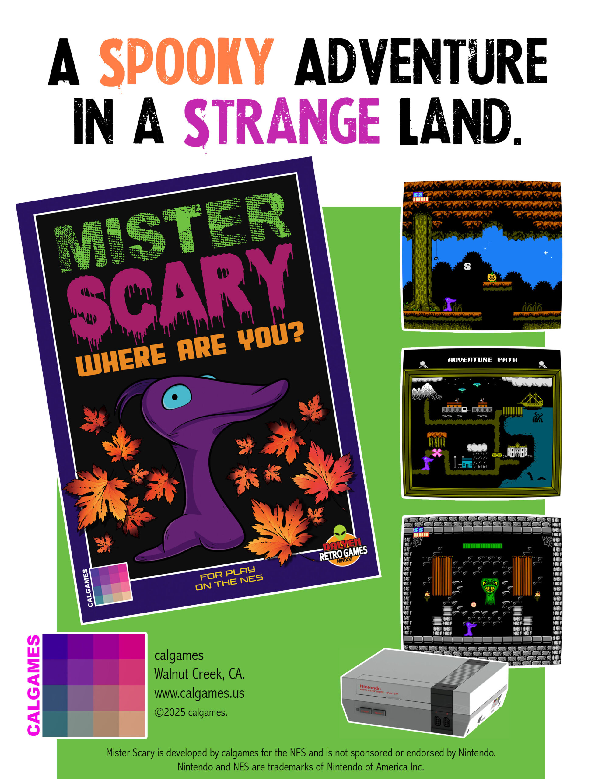 Mister Scary 2025 NES Ad calgames