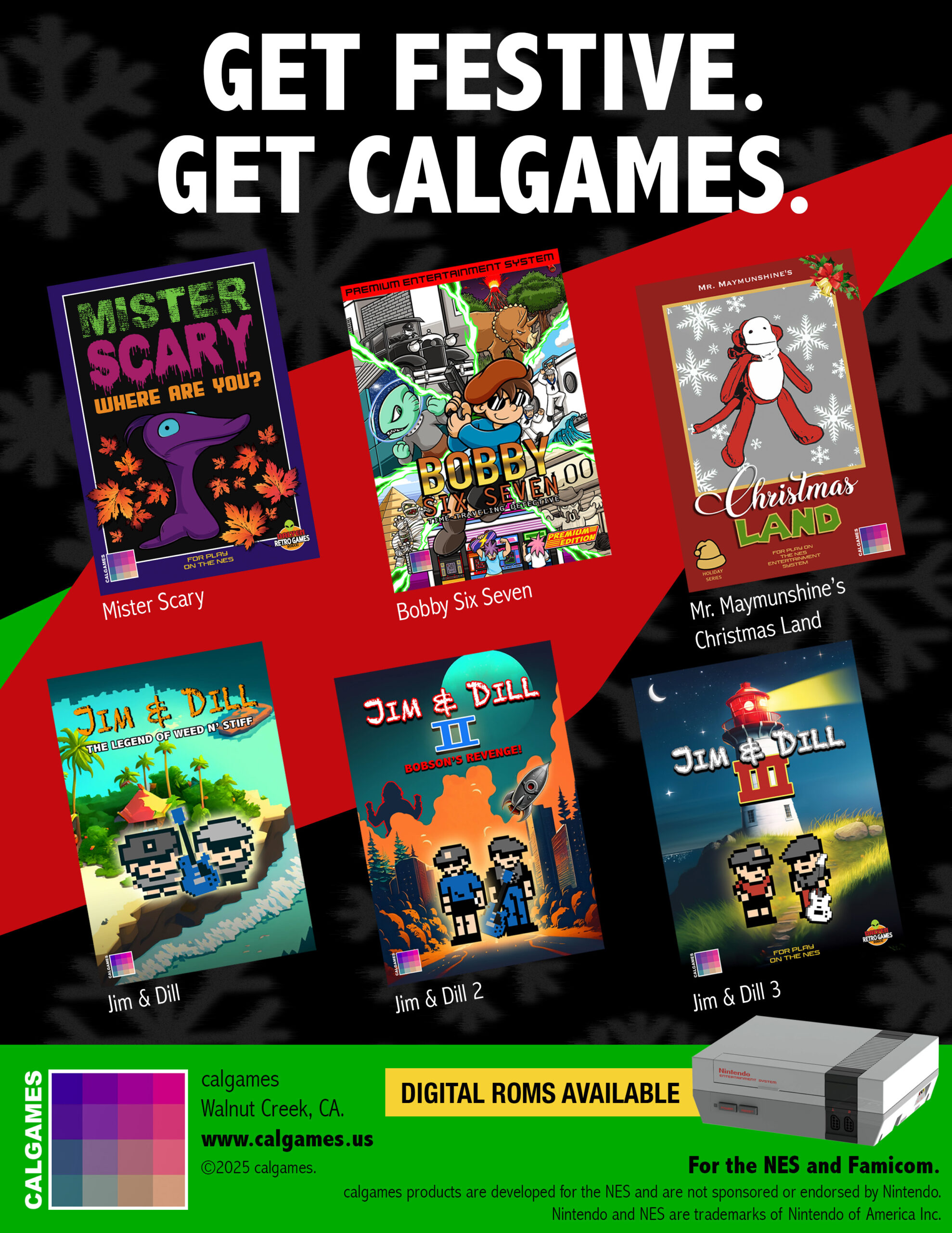 calgames NES catalog xmas ad 2025
