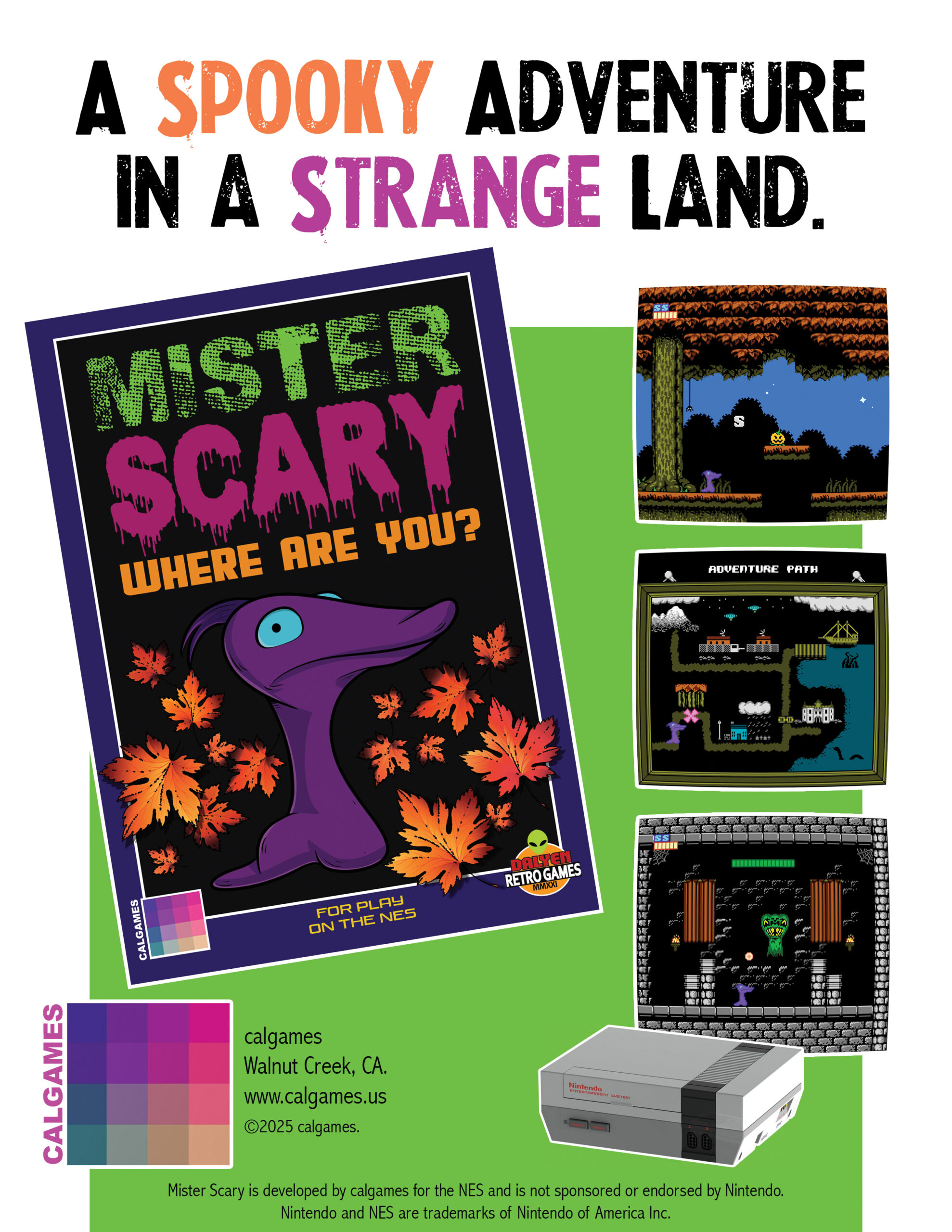 Mister Scary 2025 NES Ad calgames