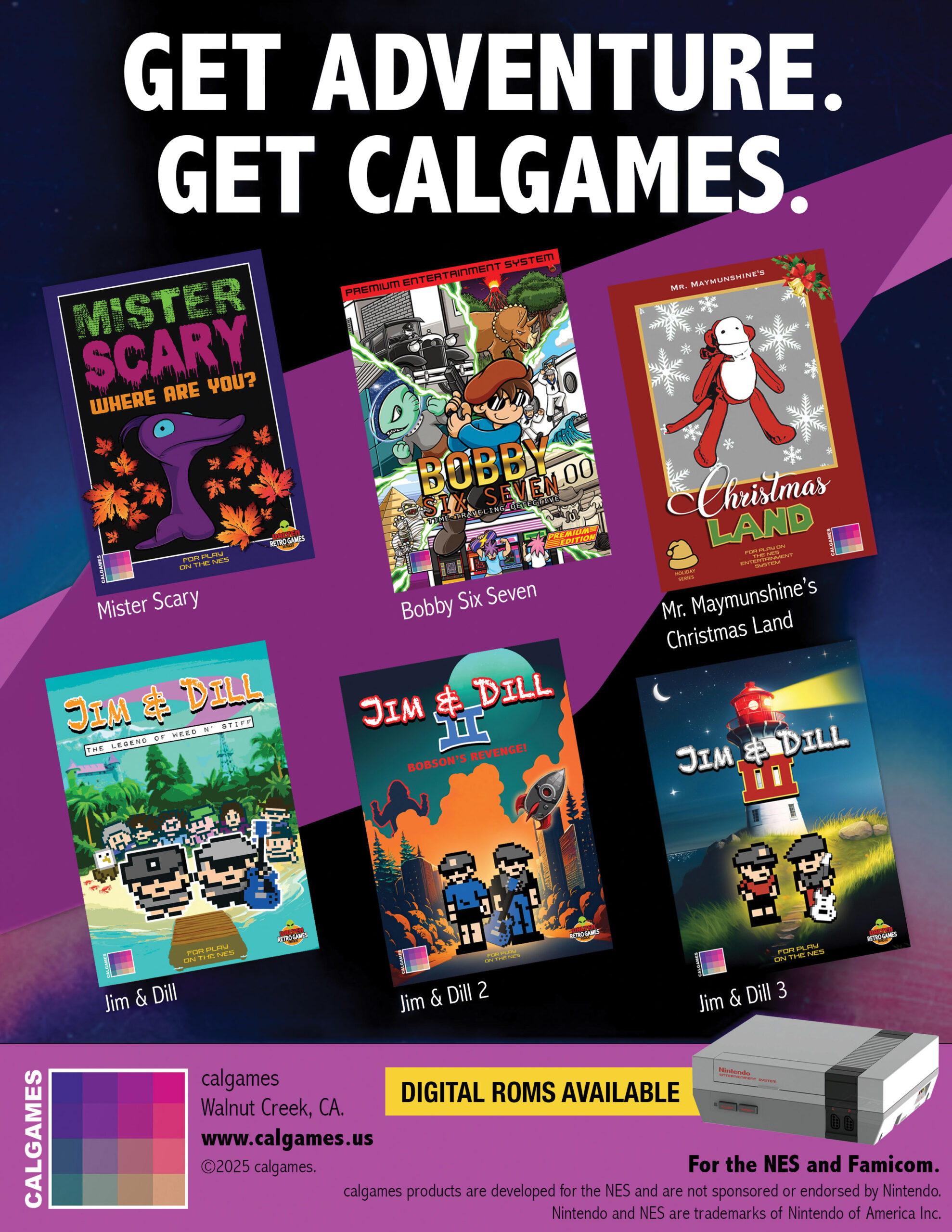 calgames 2026 NES Ad library nintendo