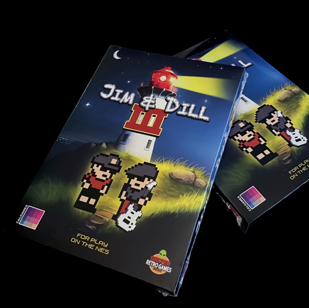 Jim & Dill 3 for the NES and Famicom. Developed by calgames. Published by Dalyen Retro Games.